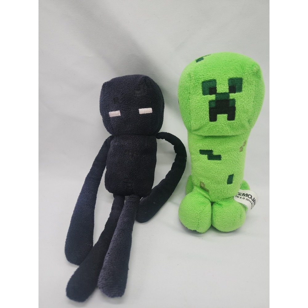 2014 MOJANG Minecraft Creeper & Enderman Plush Lot!
